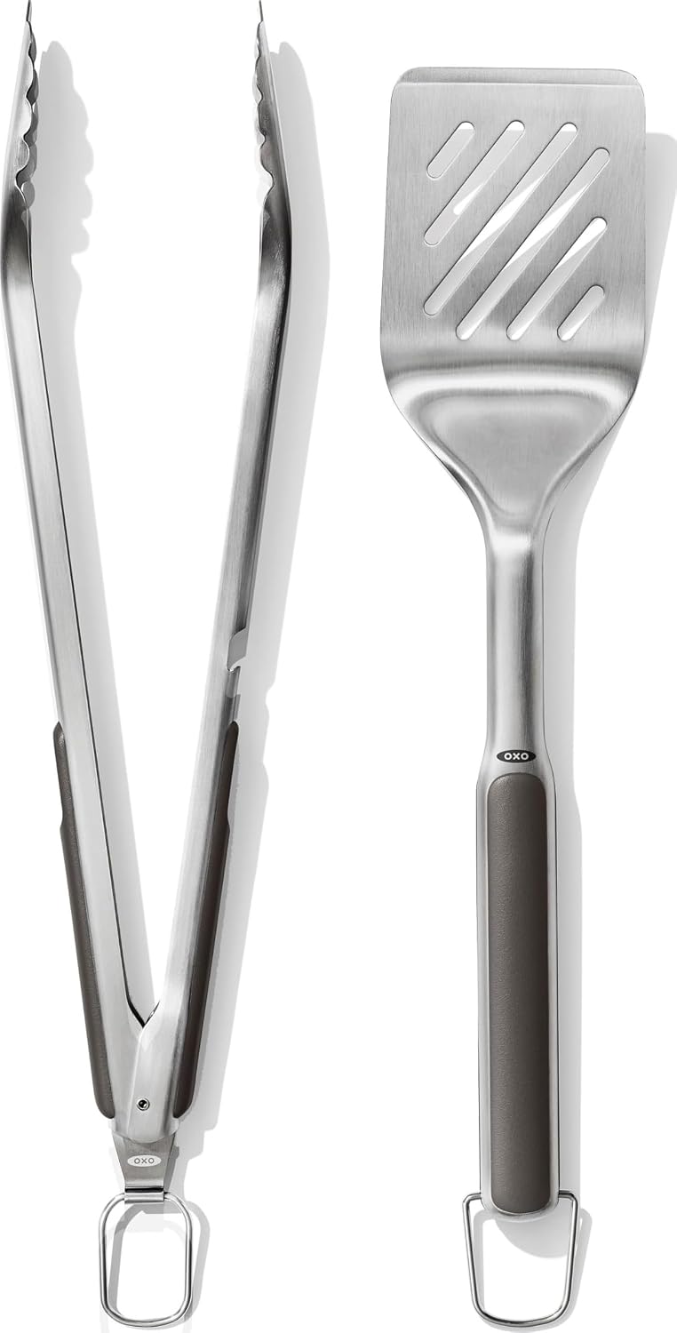 Outdoor Grilling Turner and Tongs Set