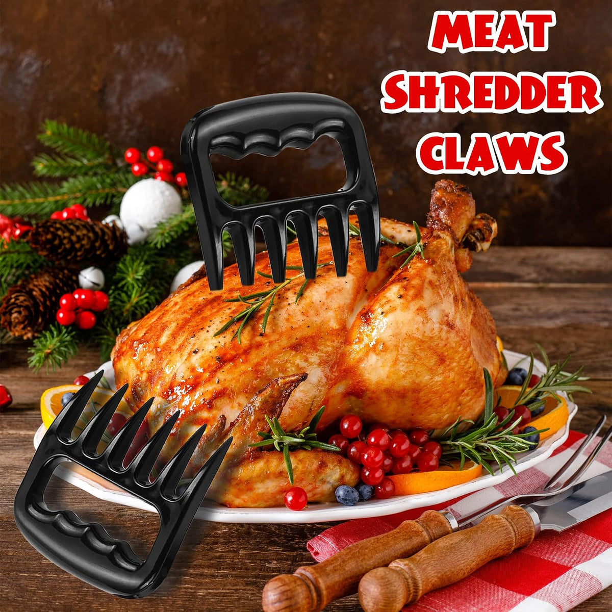 23pcs Heavy Duty Grilling Gifts for Men Dad Fathers Day, Extra Thick BBQ Accessories Tools Set, Stainless Steel Grill Utensils Kit with Meat Claws,Canvas Bag for Outdoor Camping Brown - view 3